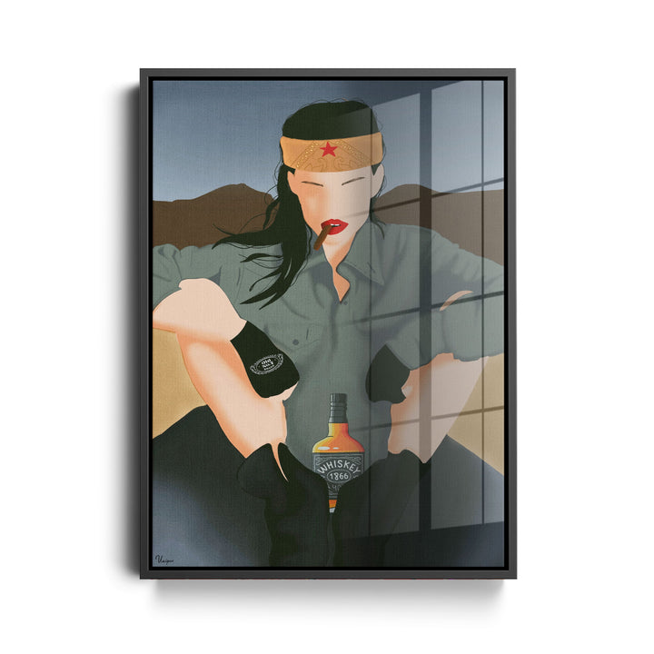 WANDBILD „Rebellische Schönheit“ – Acrylglas & Alu-Dibond | Exklusive und Moderne Kunst in Museumsqualität