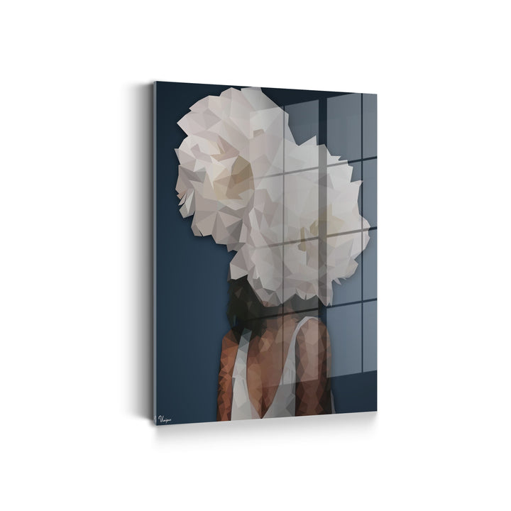WANDBILD „Geometrische Anmut - POLYGONBILD - Elisabeth“ – Acrylglas & Alu-Dibond | Exklusive und Moderne Kunst in Museumsqualität