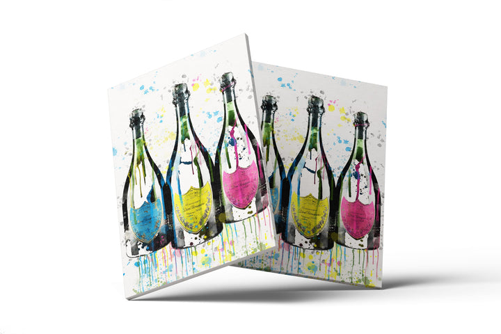 WANDBILD „Prickelnde Farben“ – Acrylglas & Alu-Dibond | Exklusive und Moderne Pop-Art in Museumsqualität