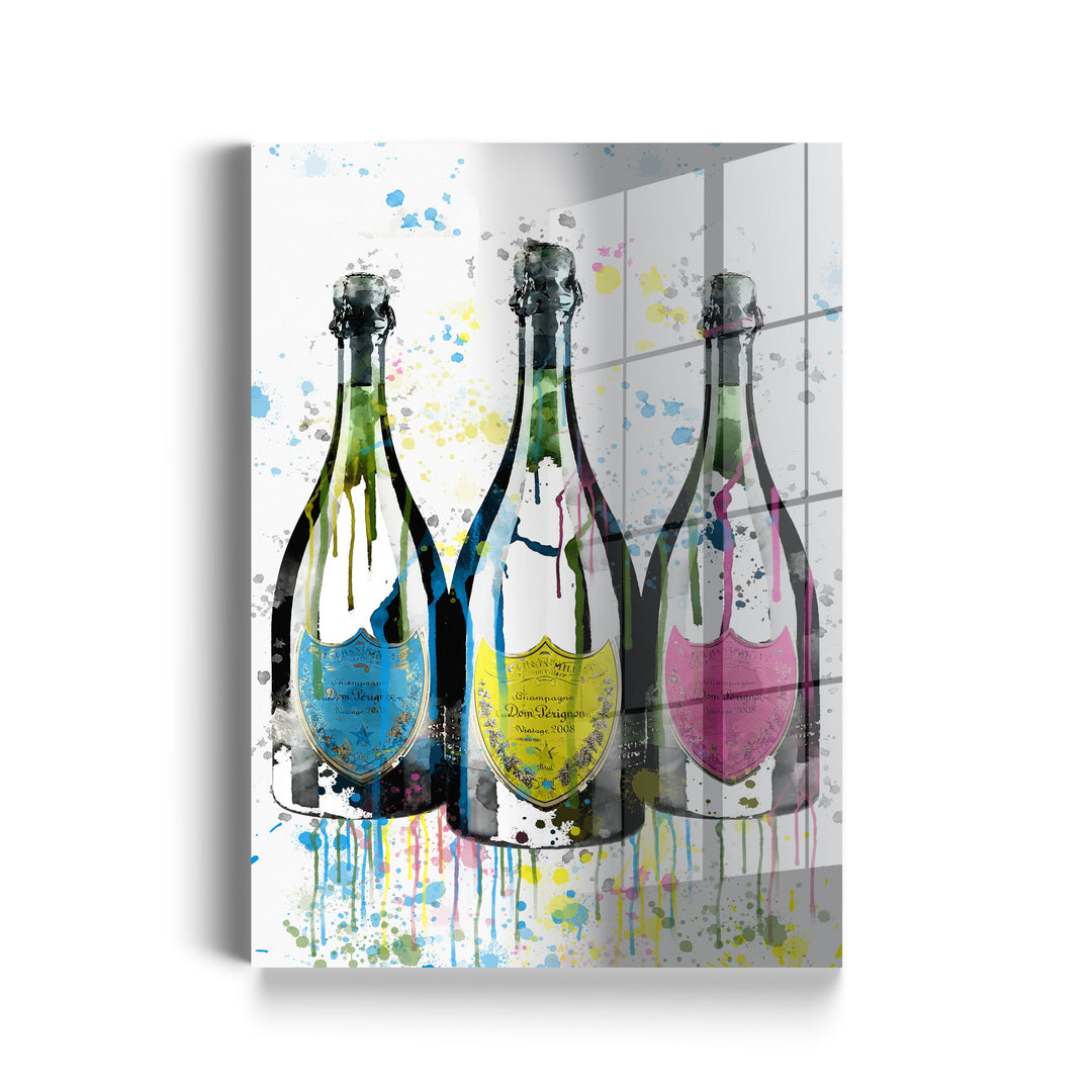 WANDBILD „Prickelnde Farben“ – Acrylglas & Alu-Dibond | Exklusive und Moderne Pop-Art in Museumsqualität