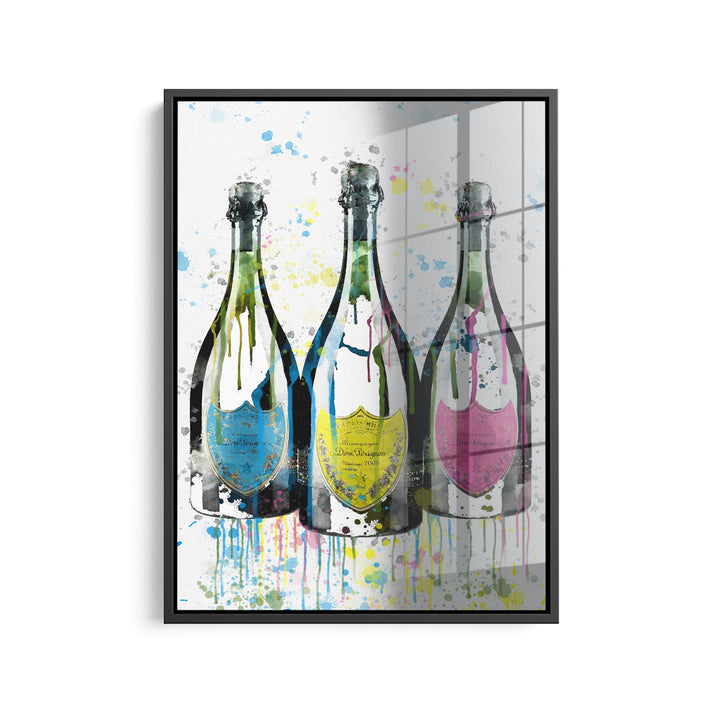 WANDBILD „Prickelnde Farben“ – Acrylglas & Alu-Dibond | Exklusive und Moderne Pop-Art in Museumsqualität