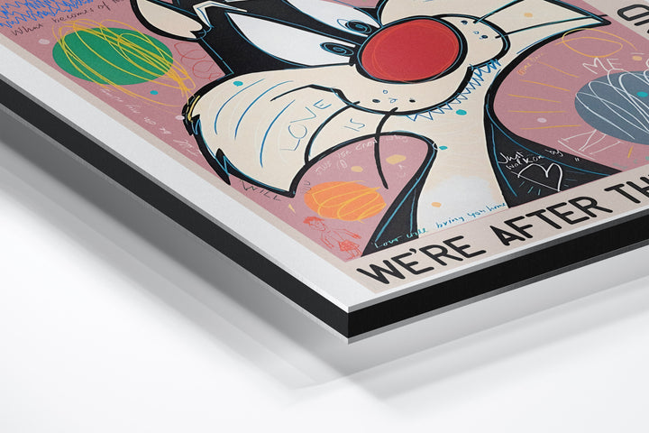 WALL ART "Sylvester the Cat" – Acrylic glass &amp; Alu-Dibond | Exclusive and modern art in museum quality 