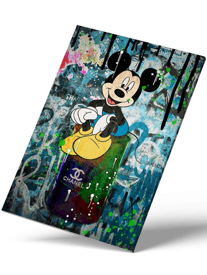 MURAL "Mickey in the Chanel World" – Acrylic glass &amp; Alu-Dibond | Exclusive and modern pop art in museum quality 