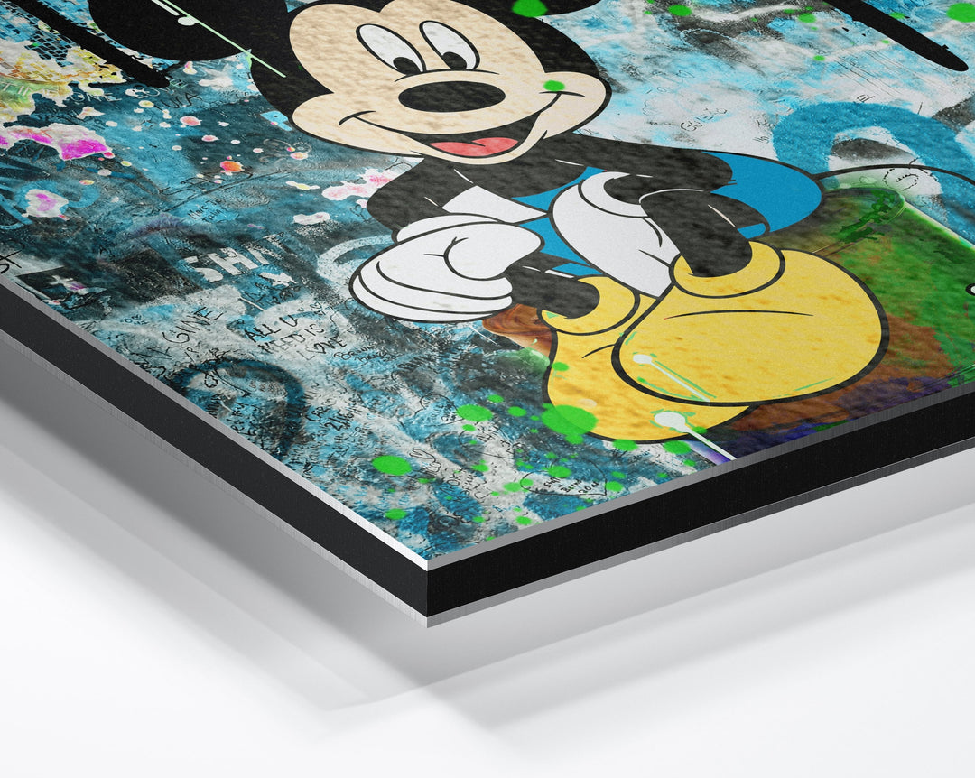 MURAL "Mickey in the Chanel World" – Acrylic glass &amp; Alu-Dibond | Exclusive and modern pop art in museum quality 