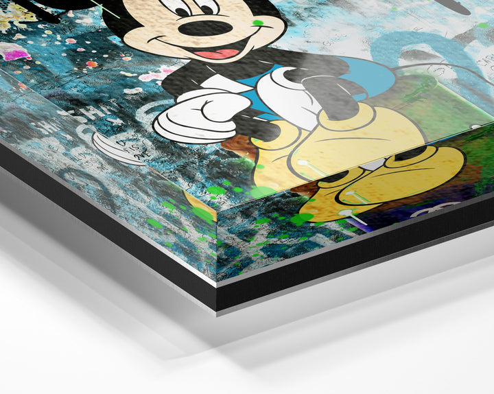 MURAL "Mickey in the Chanel World" – Acrylic glass &amp; Alu-Dibond | Exclusive and modern pop art in museum quality 