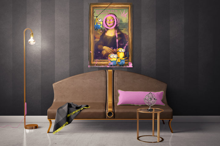 WANDBILD „Minions im Meisterwerk“ – Acrylglas & Alu-Dibond | Exklusive und Moderne Kunst in Museumsqualität
