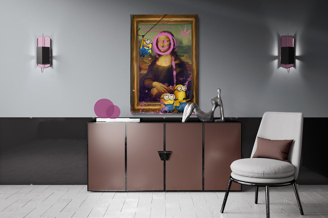 WANDBILD „Minions im Meisterwerk“ – Acrylglas & Alu-Dibond | Exklusive und Moderne Kunst in Museumsqualität