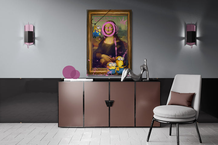 WANDBILD „Minions im Meisterwerk“ – Acrylglas & Alu-Dibond | Exklusive und Moderne Kunst in Museumsqualität