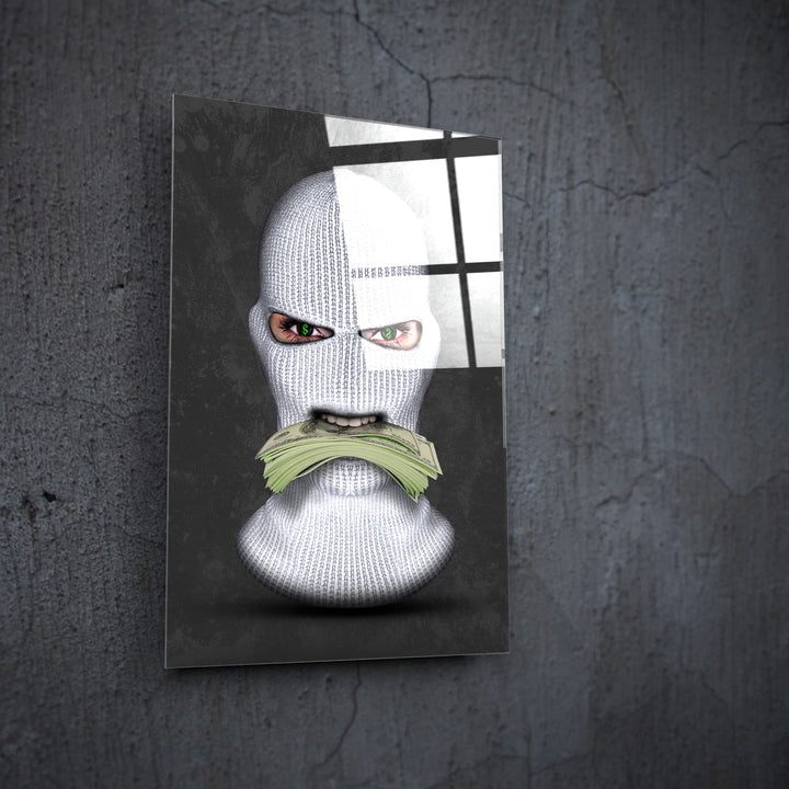 MURAL "Masked Moneymaker" – Acrylic glass &amp; Alu-Dibond | Exclusive and modern art in museum quality 