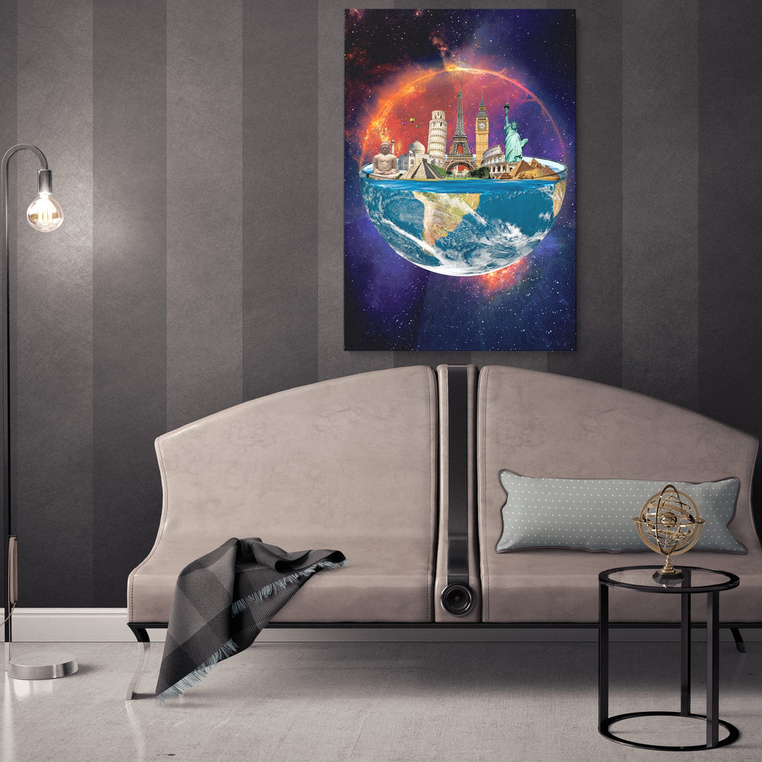 WALL ART "World in the Universe" – Acrylic glass &amp; Alu-Dibond | Exclusive and modern art in museum quality 