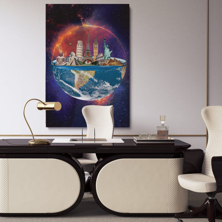 WALL ART "World in the Universe" – Acrylic glass &amp; Alu-Dibond | Exclusive and modern art in museum quality 