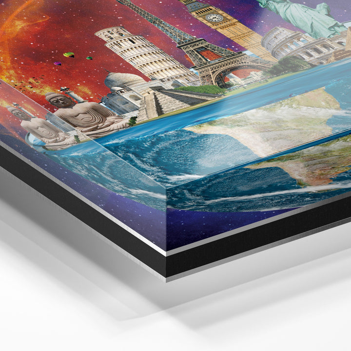 WALL ART "World in the Universe" – Acrylic glass &amp; Alu-Dibond | Exclusive and modern art in museum quality 