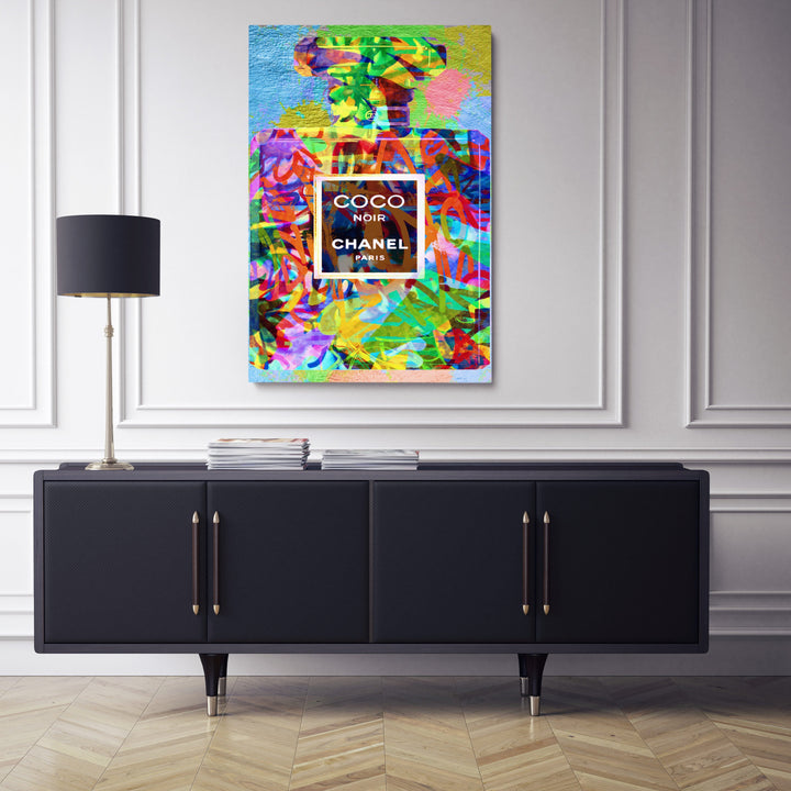 WANDBILD „Coco Noir“ – Acrylglas & Alu-Dibond | Exklusive und Moderne Pop-Art in Museumsqualität