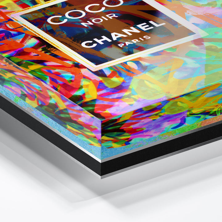 WANDBILD „Coco Noir“ – Acrylglas & Alu-Dibond | Exklusive und Moderne Pop-Art in Museumsqualität