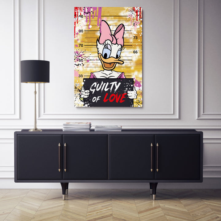 WALL ART "Guilty of Love" – Acrylic glass &amp; Alu-Dibond | Exclusive and modern pop art in museum quality 