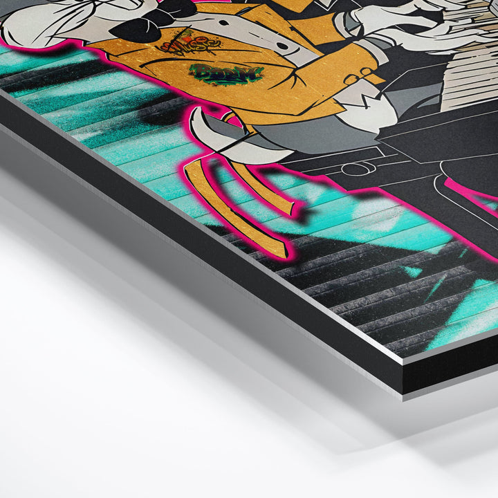 WANDBILD „Rock’n’Roll Duo“ – Acrylglas & Alu-Dibond | Exklusive und Moderne Pop-Art in Museumsqualität