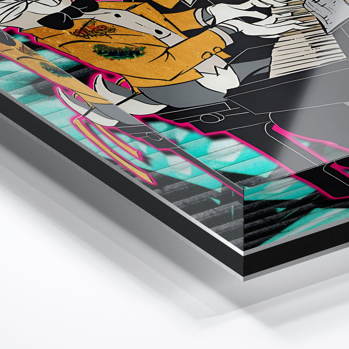 WANDBILD „Rock’n’Roll Duo“ – Acrylglas & Alu-Dibond | Exklusive und Moderne Pop-Art in Museumsqualität