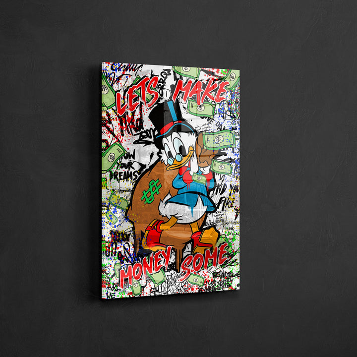 WANDBILD „Geldträume“ – Acrylglas & Alu-Dibond | Exklusive und Moderne Pop-Art in Museumsqualität
