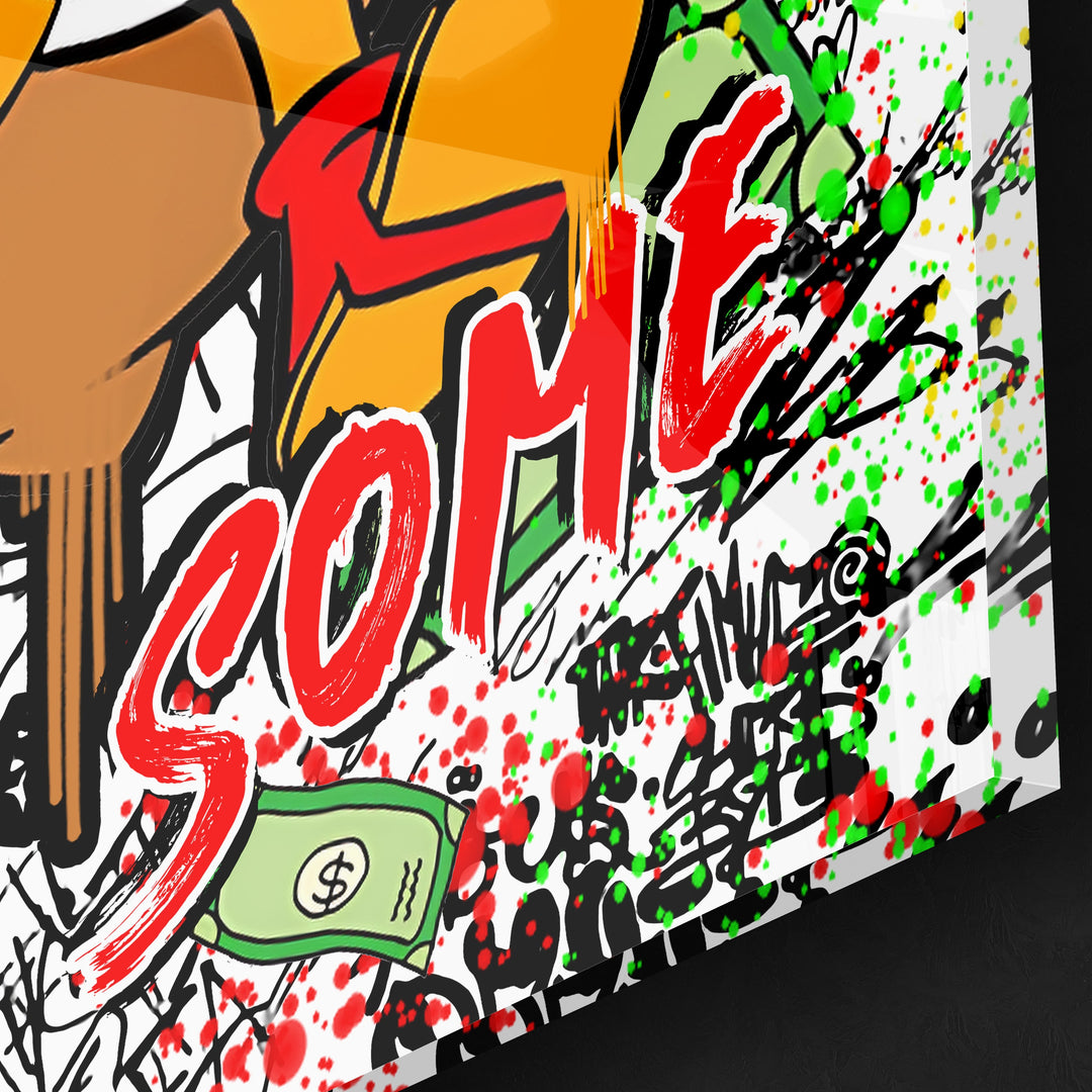 WANDBILD „Geldträume“ – Acrylglas & Alu-Dibond | Exklusive und Moderne Pop-Art in Museumsqualität
