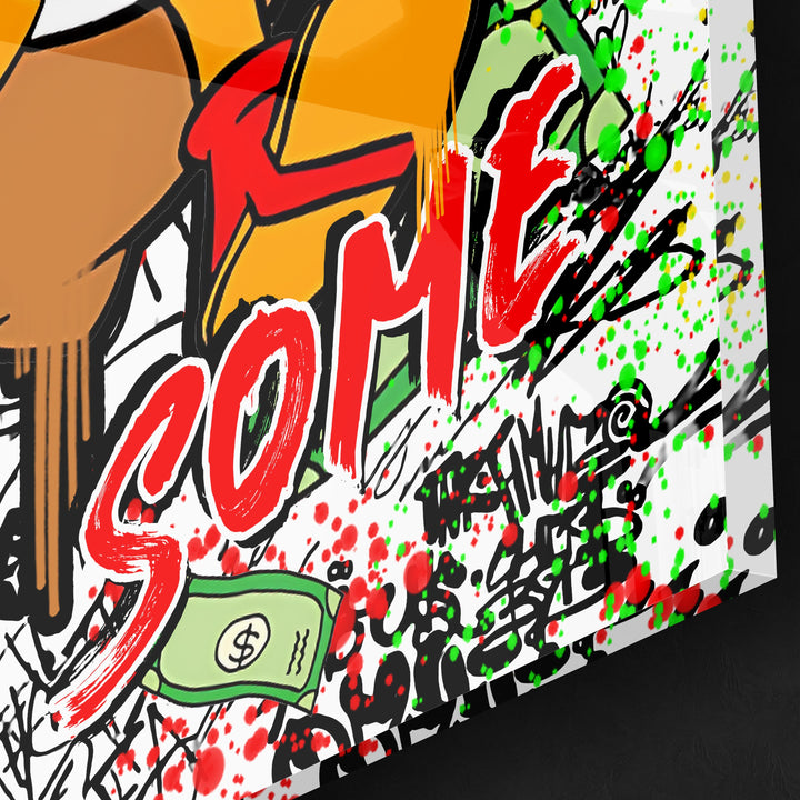 WANDBILD „Geldträume“ – Acrylglas & Alu-Dibond | Exklusive und Moderne Pop-Art in Museumsqualität