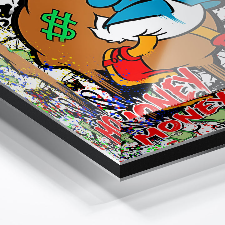 WANDBILD „Geldträume“ – Acrylglas & Alu-Dibond | Exklusive und Moderne Pop-Art in Museumsqualität