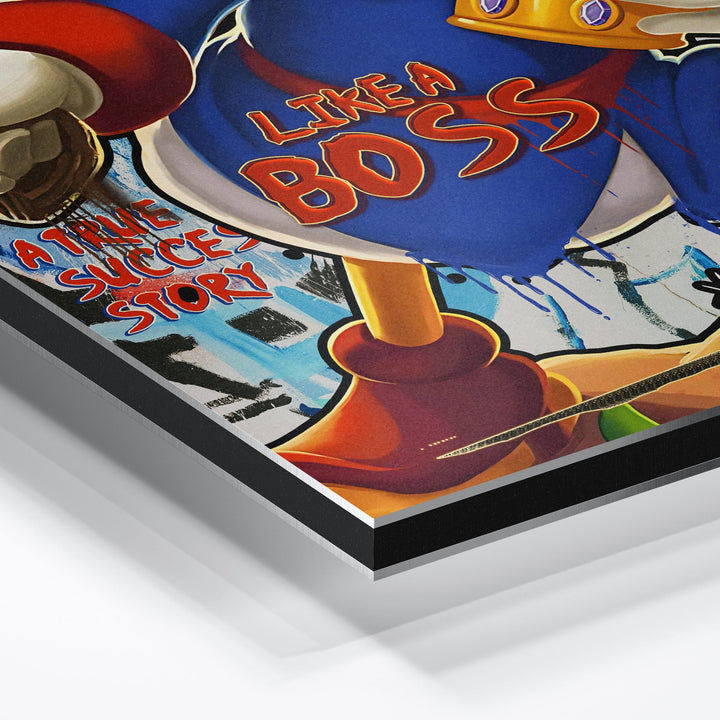 MURAL "Boss Duck Life" – Acrylic glass &amp; Alu-Dibond | Exclusive and modern pop art in museum quality 