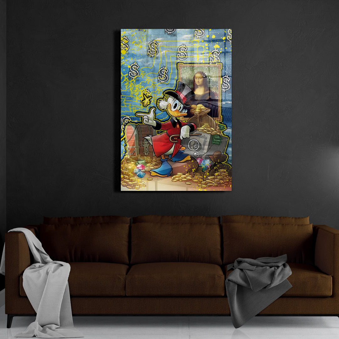 WANDBILD „Kunst und Reichtum“ – Acrylglas & Alu-Dibond | Exklusive und Moderne Pop-Art in Museumsqualität