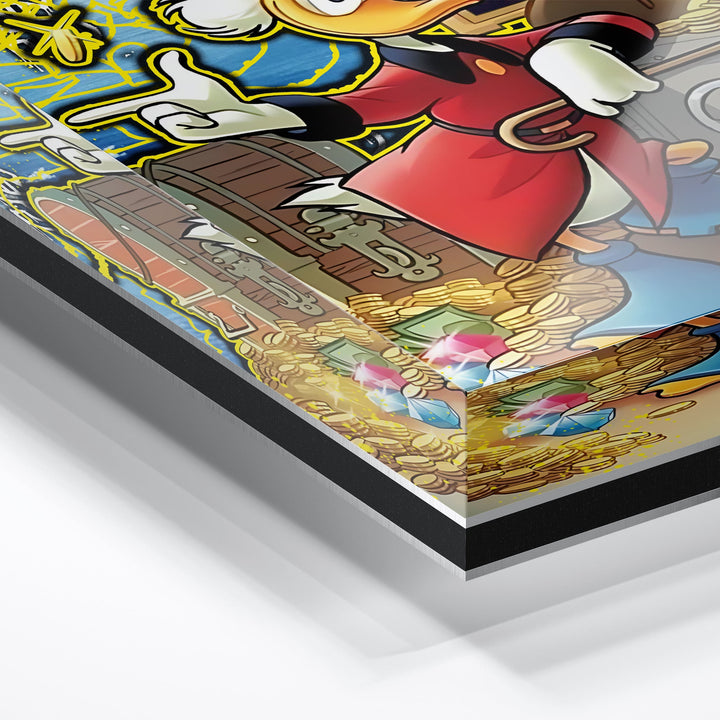 WANDBILD „Kunst und Reichtum“ – Acrylglas & Alu-Dibond | Exklusive und Moderne Pop-Art in Museumsqualität