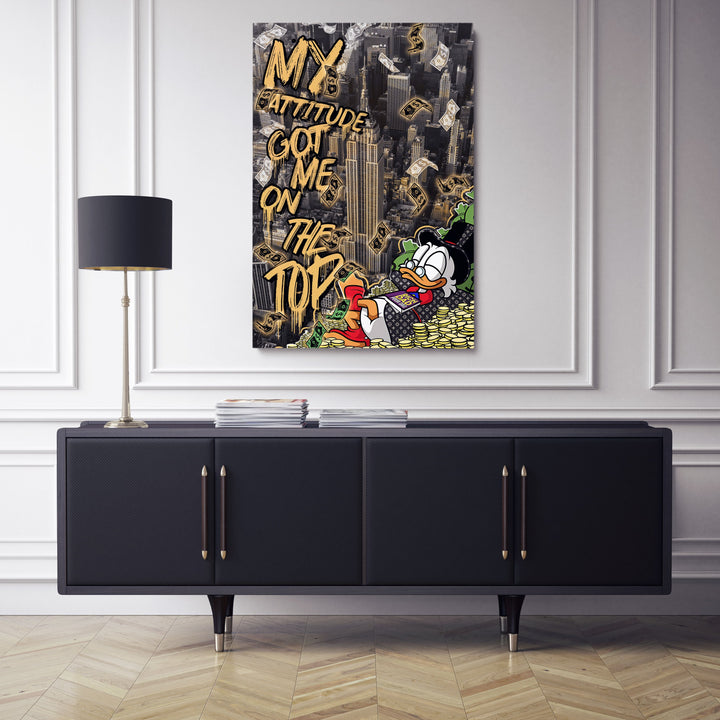 WANDBILD „Erfolgshöhen“ – Acrylglas & Alu-Dibond | Exklusive und Moderne Pop-Art in Museumsqualität
