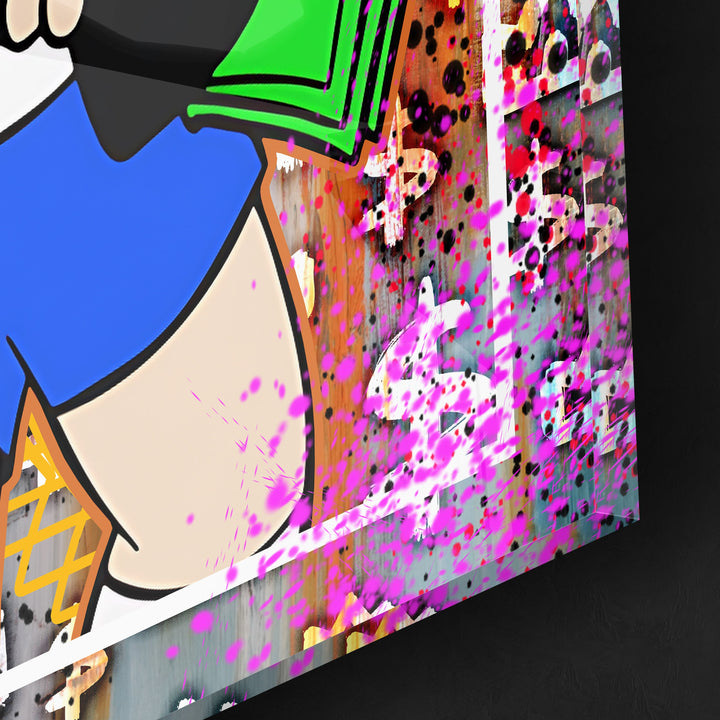 WANDBILD „Reichtum und Jugend“ – Acrylglas & Alu-Dibond | Exklusive und Moderne Pop-Art in Museumsqualität