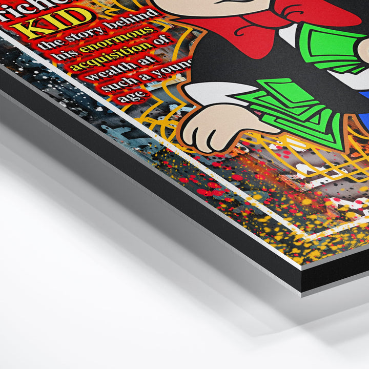 WANDBILD „Reichtum und Jugend“ – Acrylglas & Alu-Dibond | Exklusive und Moderne Pop-Art in Museumsqualität