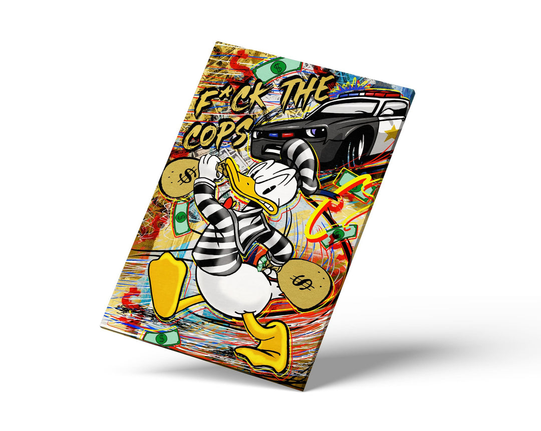 WANDBILD „F*ck the Cops“ – Acrylglas & Alu-Dibond | Exklusive und Moderne Pop-Art in Museumsqualität
