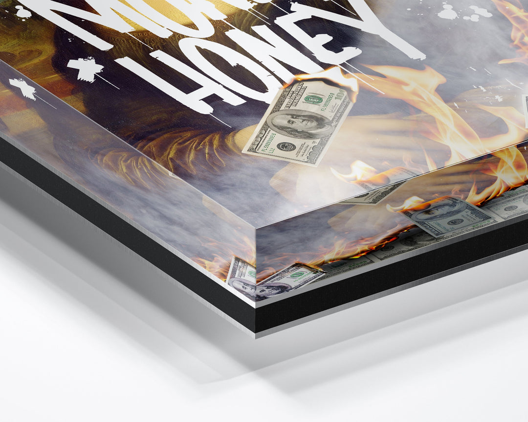 WANDBILD „Money Honey“ – Acrylglas & Alu-Dibond | Exklusive und Moderne Pop-Art in Museumsqualität