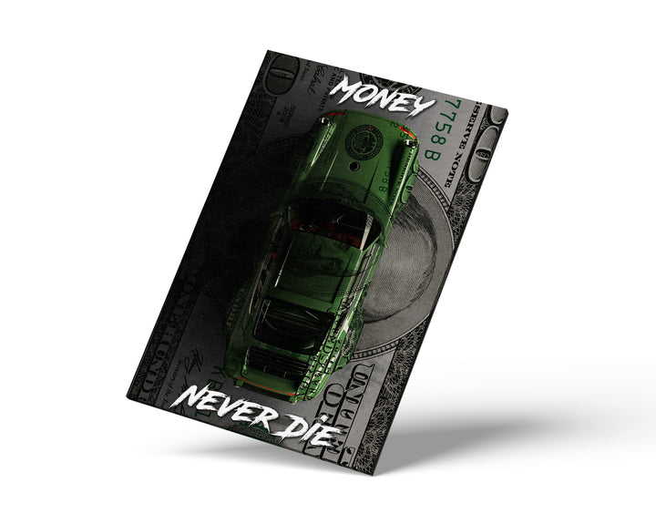 WANDBILD „Money Never Die“ – Acrylglas & Alu-Dibond | Exklusive und Moderne Pop-Art in Museumsqualität