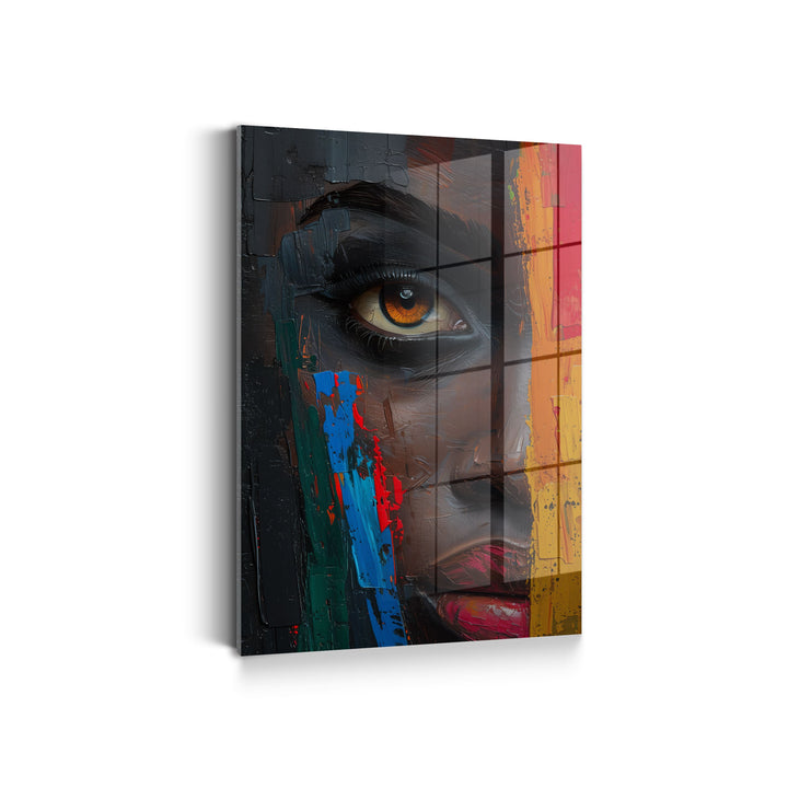 WANDBILD „Abstrakte Porträtkunst“ – Acrylglas & Alu-Dibond | Exklusive und Moderne Kunst in Museumsqualität