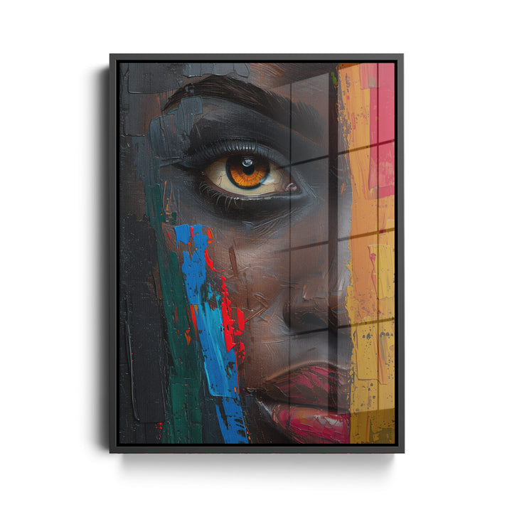 WANDBILD „Abstrakte Porträtkunst“ – Acrylglas & Alu-Dibond | Exklusive und Moderne Kunst in Museumsqualität
