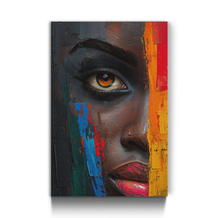 WANDBILD „Abstrakte Porträtkunst“ – Acrylglas & Alu-Dibond | Exklusive und Moderne Kunst in Museumsqualität