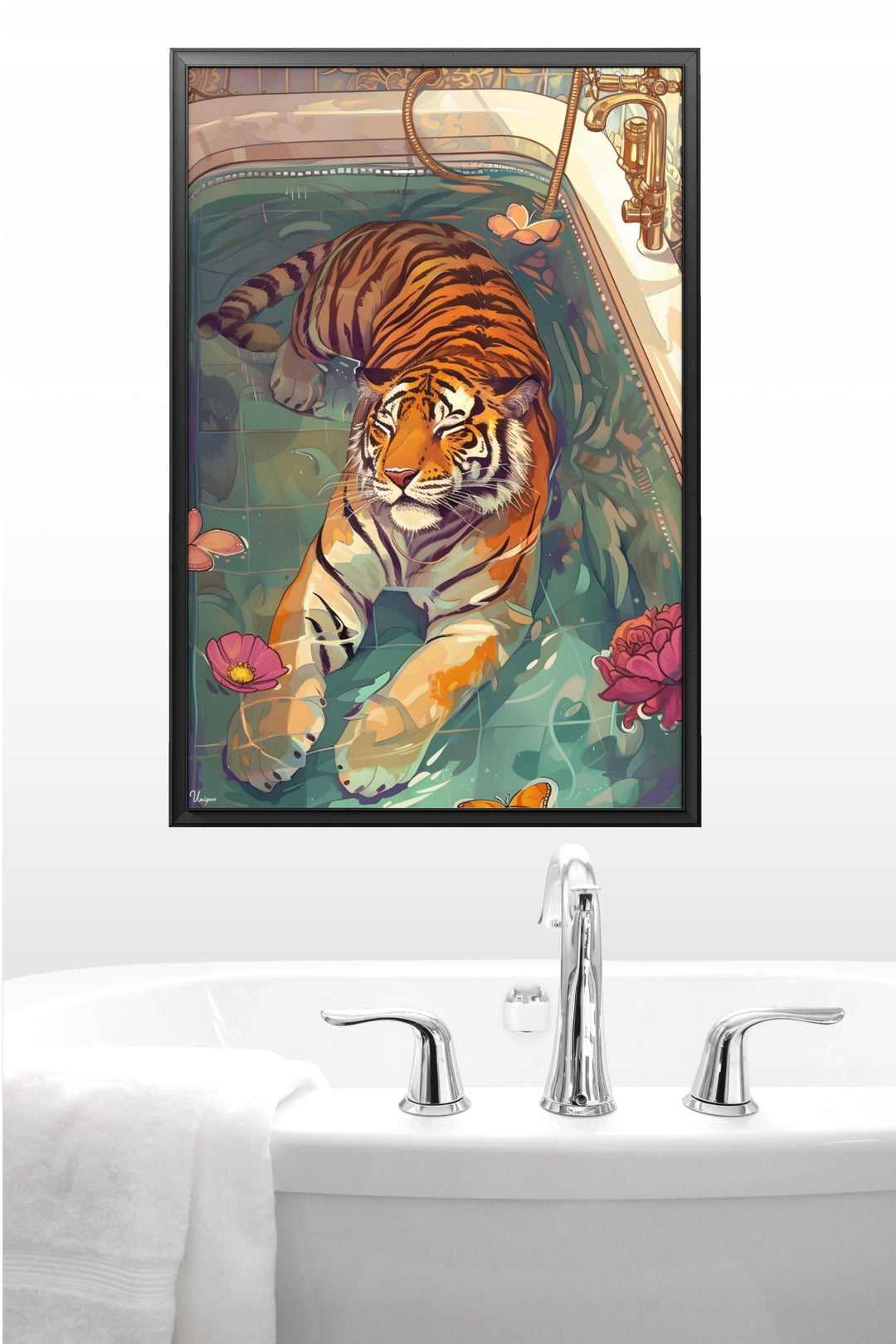 WANDBILD „Entspannung im Wasser“ – Acrylglas & Alu-Dibond | Exklusive und Moderne Kunst in Museumsqualität