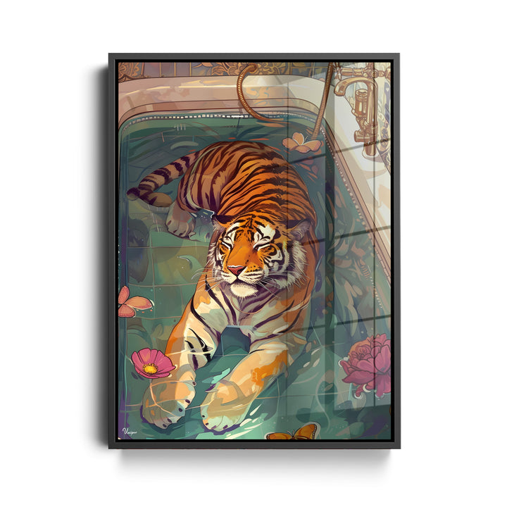 WANDBILD „Entspannung im Wasser“ – Acrylglas & Alu-Dibond | Exklusive und Moderne Kunst in Museumsqualität