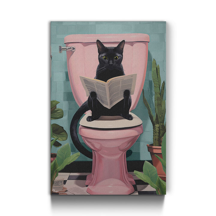 WANDBILD „Katzenabendlektüre“ – Acrylglas & Alu-Dibond | Exklusive und Moderne Kunst in Museumsqualität