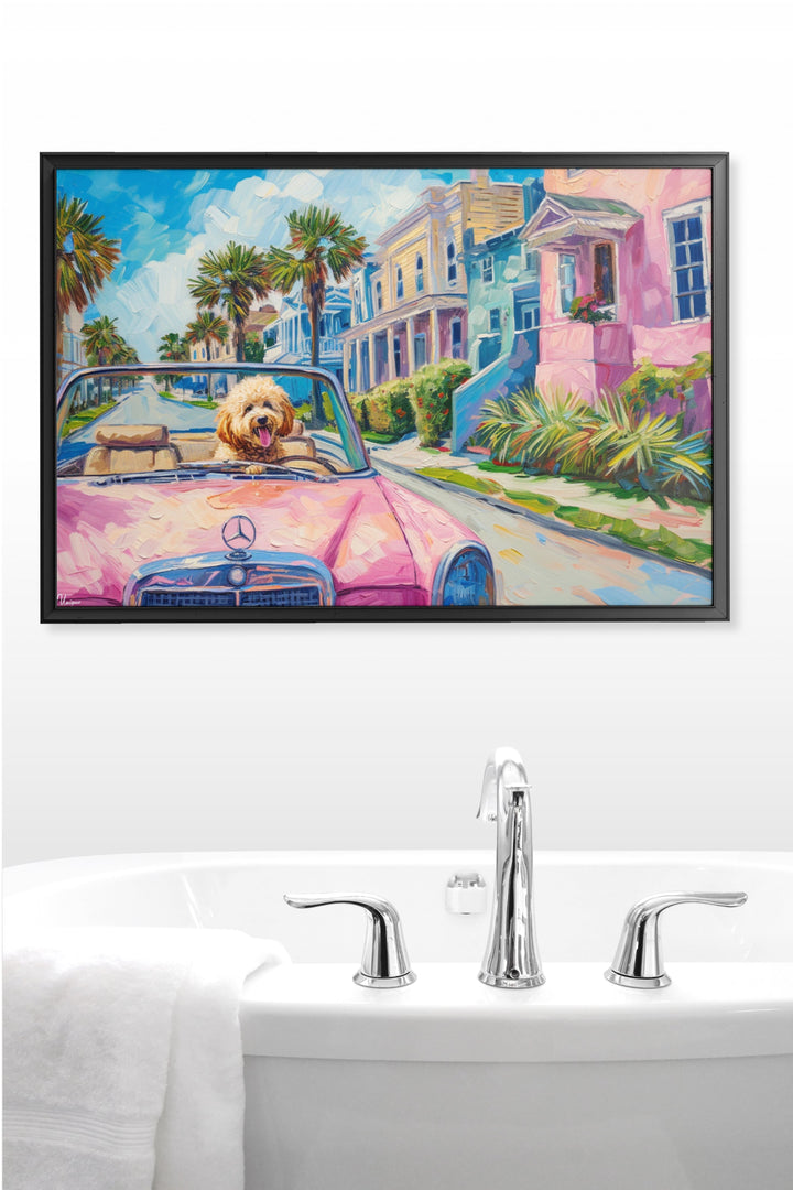 WANDBILD „Sommerfahrt mit Hund“ – Acrylglas & Alu-Dibond | Exklusive und Moderne Kunst in Museumsqualität