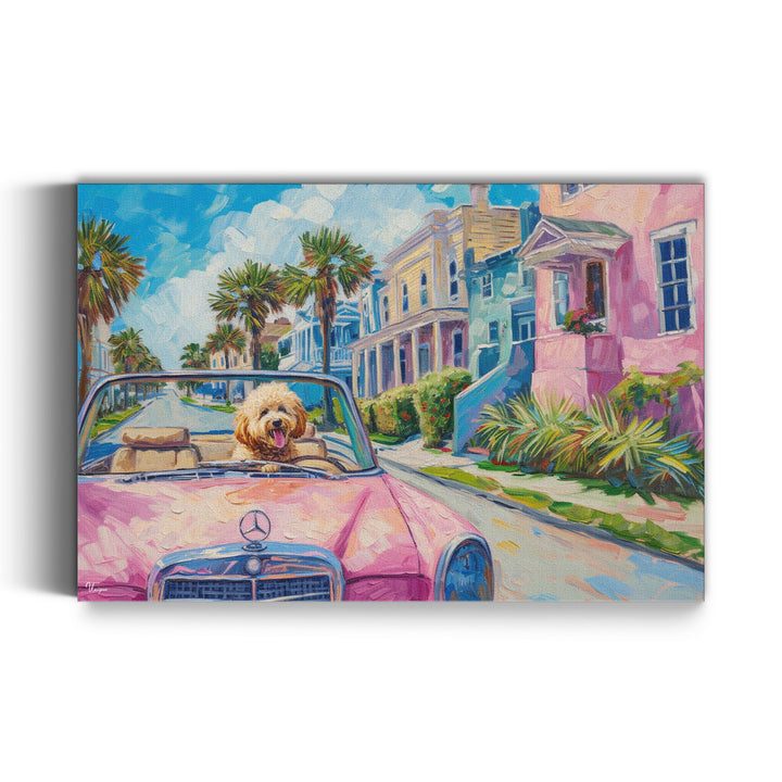 WANDBILD „Sommerfahrt mit Hund“ – Acrylglas & Alu-Dibond | Exklusive und Moderne Kunst in Museumsqualität