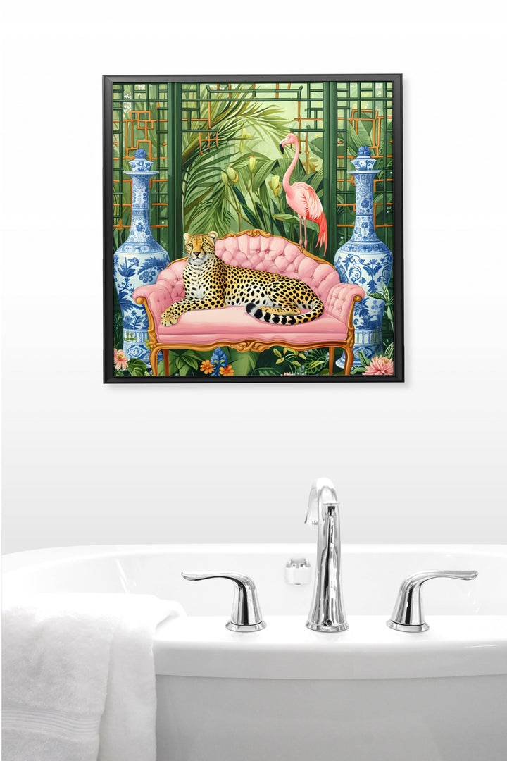 WANDBILD „Eleganz im Dschungel“ – Acrylglas & Alu-Dibond | Exklusive und Moderne Kunst in Museumsqualität