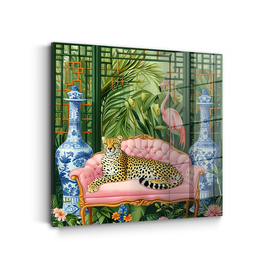WANDBILD „Eleganz im Dschungel“ – Acrylglas & Alu-Dibond | Exklusive und Moderne Kunst in Museumsqualität