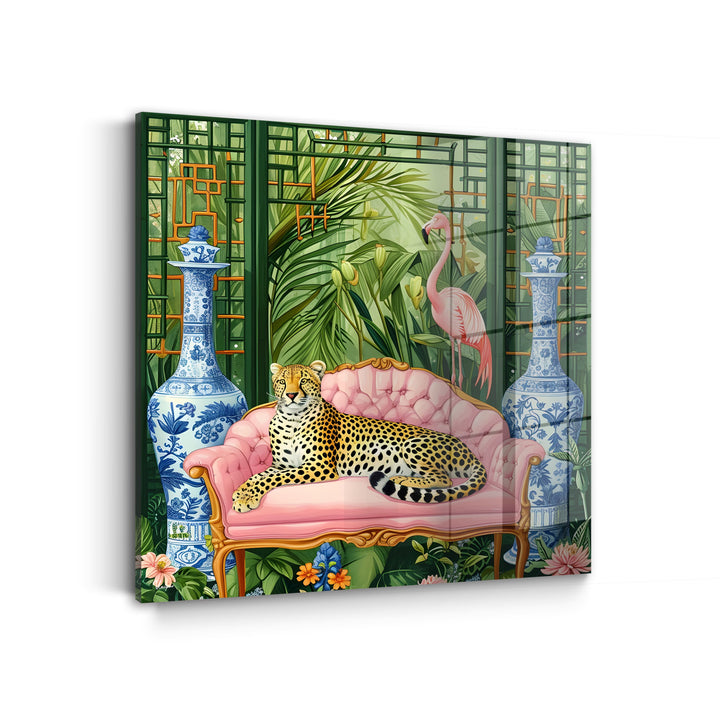WANDBILD „Eleganz im Dschungel“ – Acrylglas & Alu-Dibond | Exklusive und Moderne Kunst in Museumsqualität