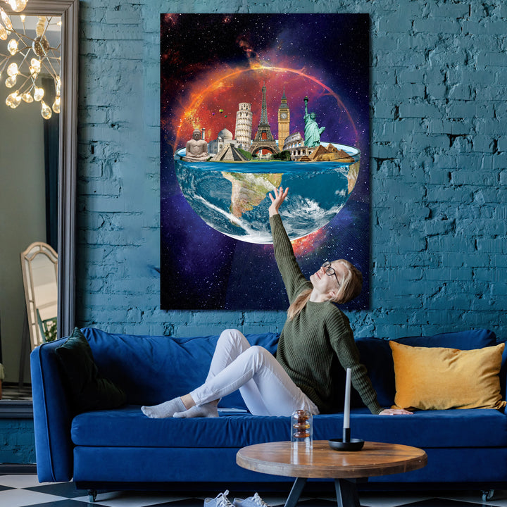 WALL ART "World in the Universe" – Acrylic glass &amp; Alu-Dibond | Exclusive and modern art in museum quality 