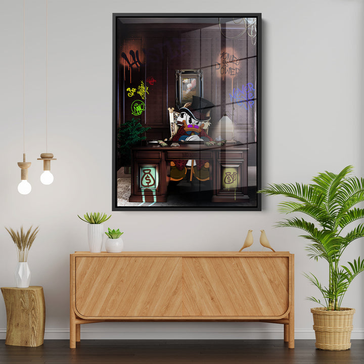 WANDBILD „Money is Power“ – Acrylglas & Alu-Dibond | Exklusive und Moderne Pop-Art in Museumsqualität