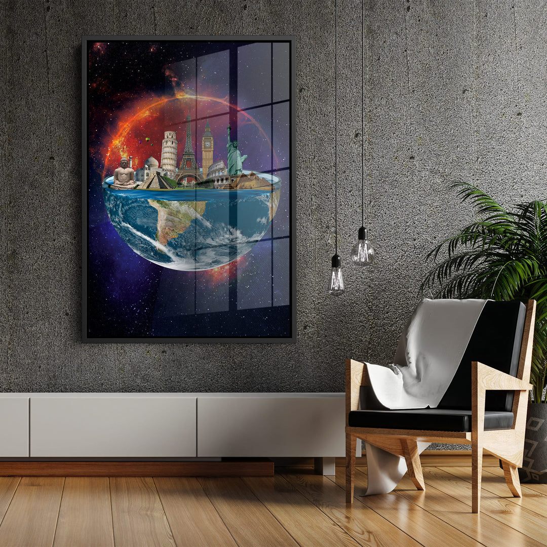 WALL ART "World in the Universe" – Acrylic glass &amp; Alu-Dibond | Exclusive and modern art in museum quality 