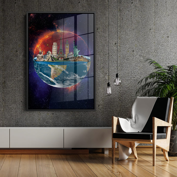 WALL ART "World in the Universe" – Acrylic glass &amp; Alu-Dibond | Exclusive and modern art in museum quality 