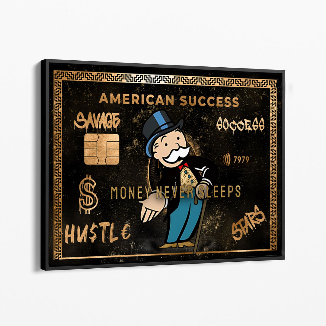 WANDBILD „American Success“ – Acrylglas & Alu-Dibond | Exklusive und Moderne Pop-Art in Museumsqualität